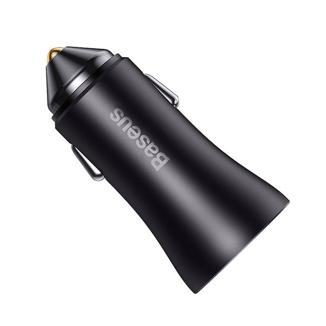 Ładowarka samochodowa Baseus Golden Contactor Max 2x USB 60W Szara