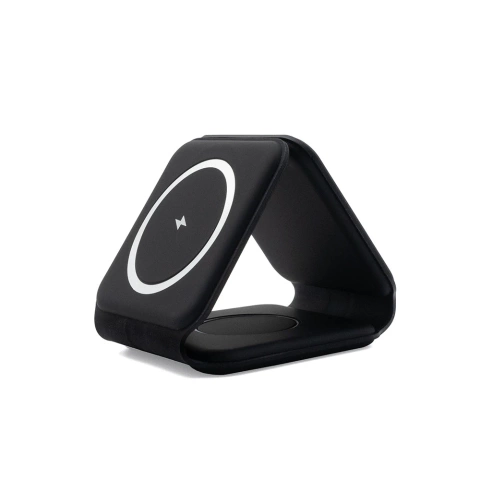 Ecobox MagSafe 15W Schwarz 3in1 Kabelloses Ladegerät