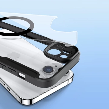 Dux Ducis Skin X Pro Case iPhone 14 Plus Magnetic MagSafe Flip Case Schwarz