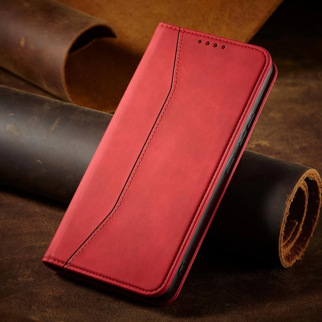 Magnet Fancy Case etui do Xiaomi Redmi Note 11 Pro pokrowiec portfel na karty kartę podstawka czerwony