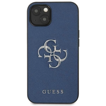 Guess GUHCP13SSA4GSBL iPhone 13 mini 5,4" niebieski/blue Hardcase Saffiano 4G Metal Logo