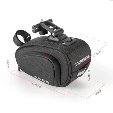 Torba Rockbros C40 Pod Siodełko Rowerowe Czarna Wodoodporna