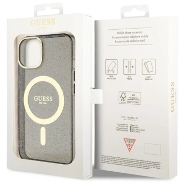 Etui Guess GUHMP14MHCMCGK für iPhone 14 Plus 6,7" Hardcase Glitter Gold MagSafe