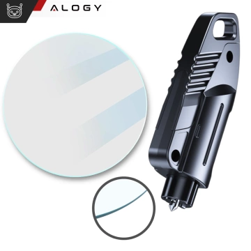 Alogy 2in1 Autosicherheitshammer, Fensterbrecher, Sicherheitsgurtmesser, Schwarz