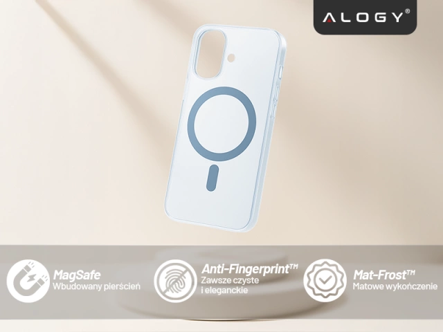 Etui do Apple iPhone 17 – matowa obudowa do MagSafe z ochroną obiektywu, smukłe i odporne na zarysowania, idealne dopasowanie – Alogy Skinny MatteCase™ Mist Blue