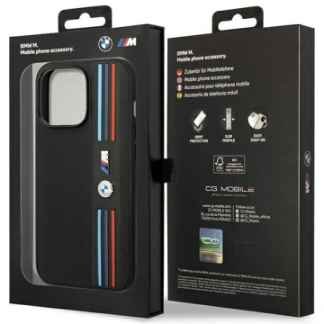 BMW BMHCP14L22PPMK Handyhülle für Apple iPhone 14 Pro 6.1" schwarz/schwarz Tricolor M Collection
