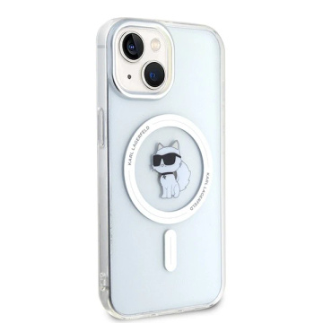 Etui Karl Lagerfeld KLHMP15SHFCCNOT für iPhone 15 6,1" transparentes Hardcase IML Choupette MagSafe