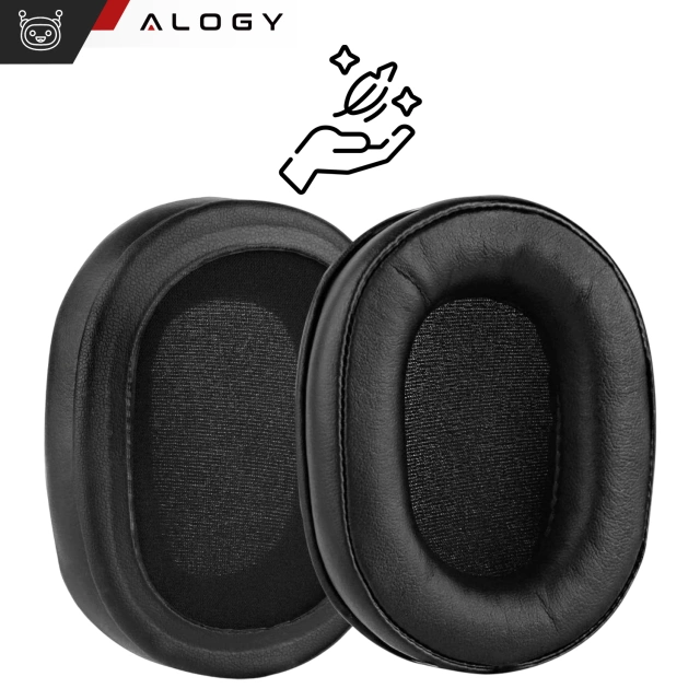 Nauszniki 2x wymienne pady gąbki do słuchawek do AUDIO-TECHNICA ATH-MSR7 ATH-M50x Czarne + urządzenie do demontażu