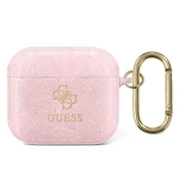 Schutzhülle für Kopfhörer Guess for AirPods 3 cover pink/pink Glitter Collection
