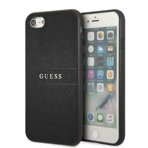 Etui Guess GUHCI8PSASBBK do Apple iPhone 7/8 SE 2020 / SE 2022 czarny/black Saffiano Strap