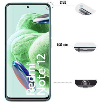 Gehärtetes Glas für den Bildschirm des Hofi Glass PRO Telefons für Xiaomi Redmi Note 12 4G / LTE Schwarz