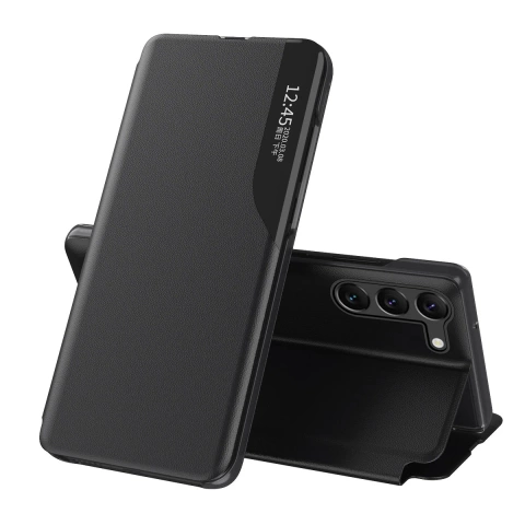 Etui Eco Leather View Case do Samsung Galaxy S23 z klapką podstawka czarne