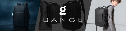 Reiserucksack Bange BackPack Business erweiterbarer Rucksack Geräumige Tasche für 17,3-Zoll-Laptop mit USB-Anschluss Schwarz
