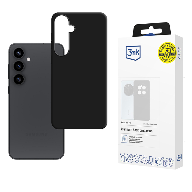Etui do Samsung Galaxy S25 Black 3mk Matt Case Pro