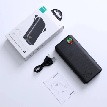 Joyroom JR-L015 20000 mAh 22,5 W Powerbank mit USB-C Lightning-Kabeln – Schwarz