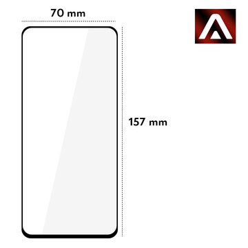 Alogy Full Glue gehärtetes Glas für hüllenfreundliche Hülle für Xiaomi Poco F3 / Mi 11i Schwarz