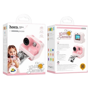 HOCO Kinderkamera mit Drucker DV200 Pink