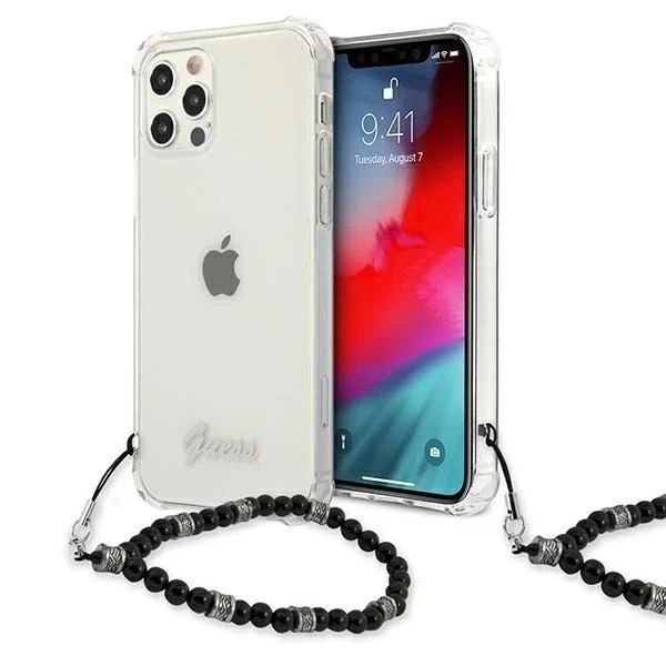 Guess GUHCP12MKPSBK iPhone 12/12 Pro 6,1" Transparente Hardcase Black Pearl