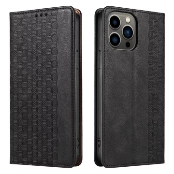 Magnetband-Hülle für iPhone 12 Pro Max, Tasche, Geldbörse, Mini-Lanyard, Anhänger, Schwarz