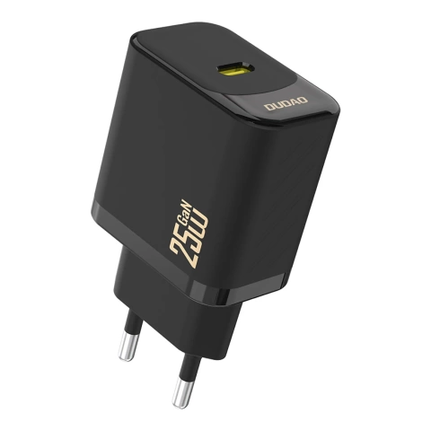 Dudao A27 25W GaN USB-C Wandladegerät | Kompakt, Schnell - Schwarz