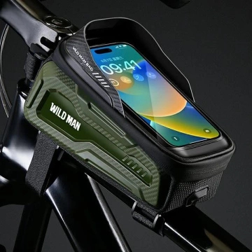 Wildman M20 Fahrrad-Telefonhalterung, Grün, leichte Rahmenhalterung