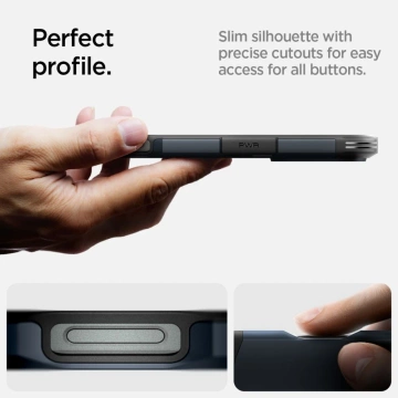 Hülle Spigen Tough Armor Mag MagSafe für iPhone 16 Pro Max Metal Slate