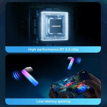 Joyroom JR-TC1 IceLens Serie Bluetooth 5.3 LED TWS Kopfhörer – Weiß