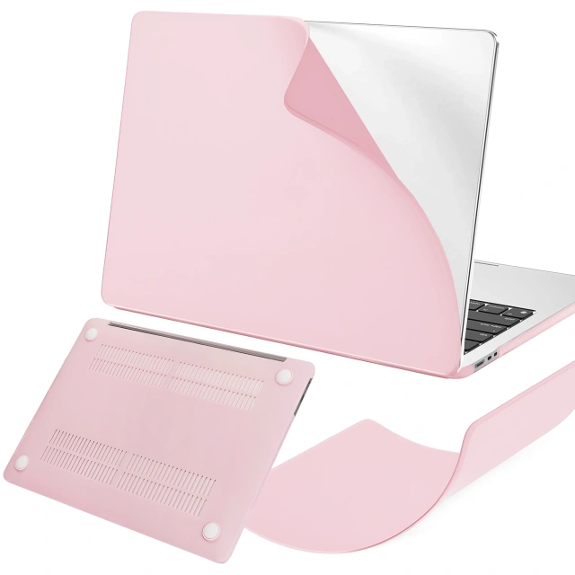 Etui do Apple Macbook Air 15 2023-2025 (M2/M3/M4) – elastyczna, matowa obudowa ochronna, lekka i odporna – Alogy AirGuard™ Różowy