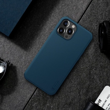 Nillkin Super Frosted Shield verstärkte Hülle iPhone 13 Pro Max blau