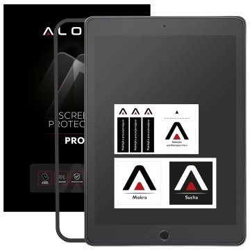 Mattes gehärtetes Glas für Apple iPad 10.2 Gen. 7/8/9, Alogy Matte Paper-Like Displayschutzfolie mit Montagerahmen