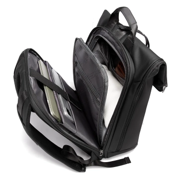 Bange Wasserdichter Rucksack für Laptops bis 15,6 Zoll, 43 x 30 x 18 cm, ideal für Stadt, Reisen, Arbeit und Flugreisen, für Damen und Herren, Schwarz