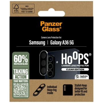 Szkło hartowane na obiektyw PanzerGlass  Hoops Lens Protector do Samsung Galaxy A36 5G przezroczysty