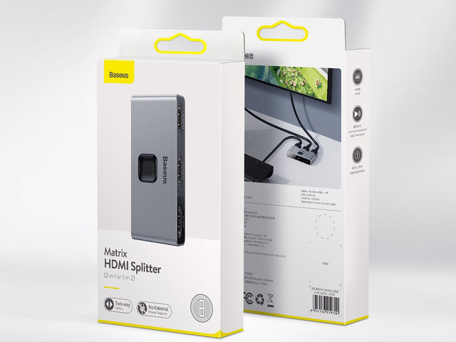 Dwukierunkowy rozdzielacz Baseus Switcher Full HDMI 4K 30Hz 2x1/ 1x2
