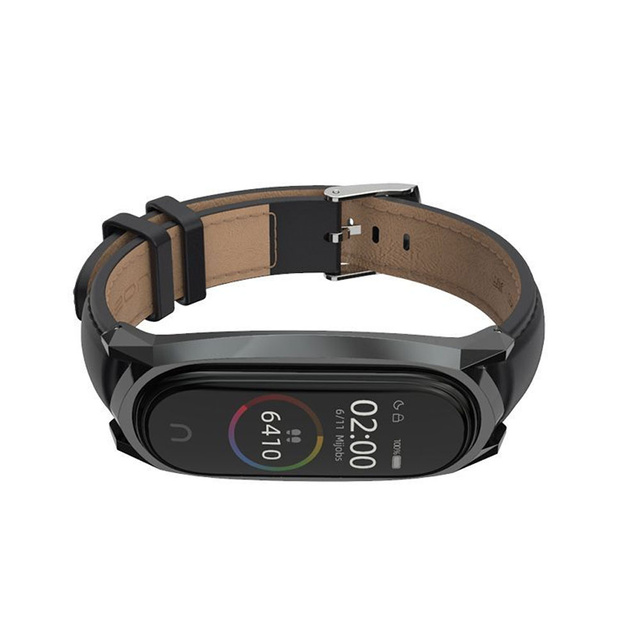 Pasek Herms do Xiaomi Mi Smart Band 5/6/6 NFC Black