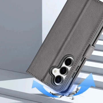 Samsung Galaxy S25 Dux Ducis Lava Lederhülle Grau