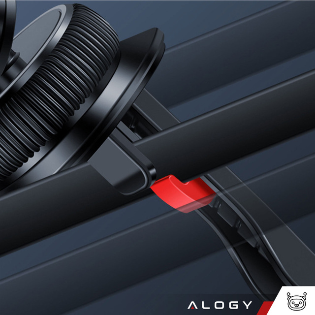 Uchwyt samochodowy MagSafe do iPhone 14 13 12 na kratkę do kratki auta Alogy Airvent car holder Czarny