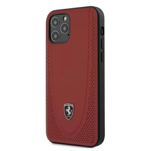 Etui na telefon Ferrari iPhone 12/12 Pro 6,1" czerwony/red hardcase Off Track Perforated