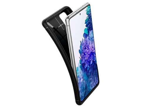 Spigen Rugged Armor Hülle für Samsung Galaxy S20 FE Mattschwarzes Glas 3mk