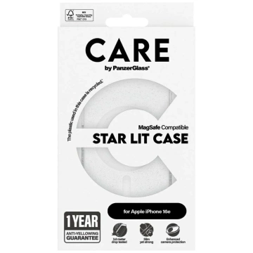 Etui do iPhone 16e CARE von PanzerGlass Flagship Urban Combat StarLight White MagSafe