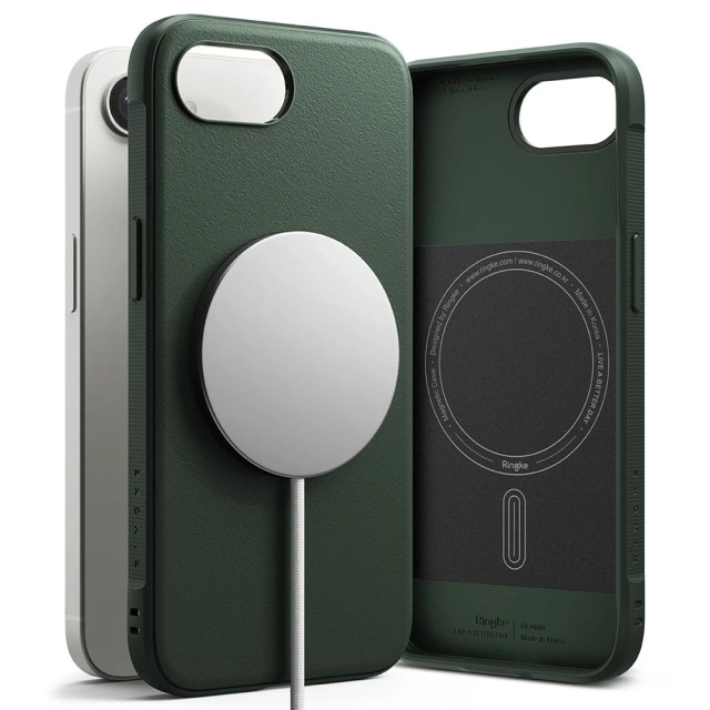 Etui Ringke Onyx Magnetic MagSafe für iPhone 16e Dunkelgrün