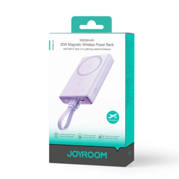 Powerbank 10000mAh Joyroom JR-PBM01 20W MagSafe mit Ständer lila