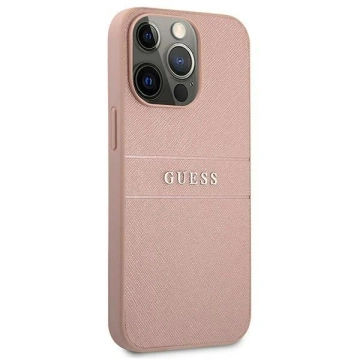 Guess GUHCP13XPSASBPI iPhone 13 Pro Max 6.7" pink/pink Hardcase Saffiano Stripe