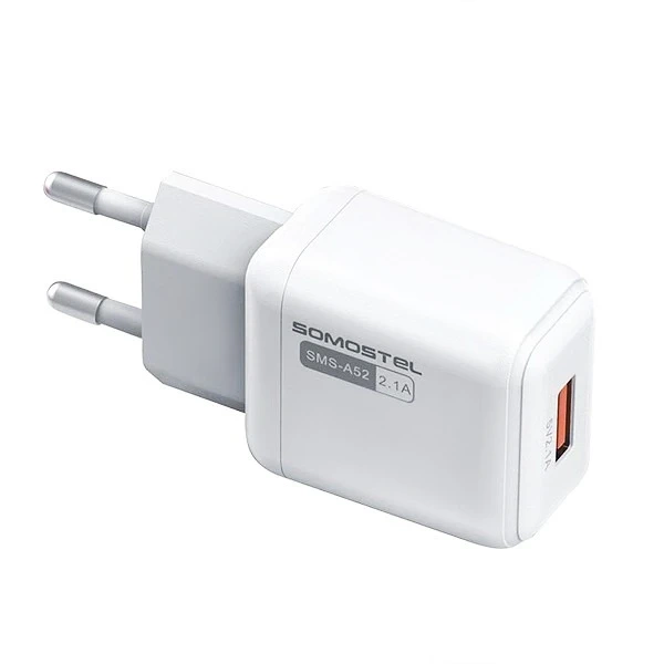 Ładowarka sieciowa Somostel USB 2.1A 10W SMS-A52 Biała