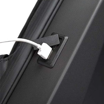 Bange wasserdichter Rucksack für 15,6-Zoll-Laptop, Stadtreisender, 45 x 30 x 16 cm, für Arbeit, Flugzeug, Herren, Damen, mit USB-Anschluss Schwarz