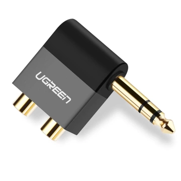 Ugreen Audio-Klinkenadapter 6,35 mm Stecker auf 2xCinch-Buchse schwarz (AV147)