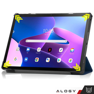 ETUI na tablet Lenovo Tab M10 FHD Plus 10,6 3 GEN 3RD 3gen 2023 TB-125FU / TB-128FU fall buch cover Granatowe