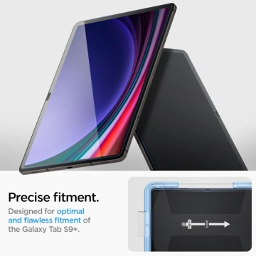 Spigen Glas.tR „EZ Fit“ gehärtetes Glas für Samsung Galaxy Tab S9 Plus 12.4 X810 / X816B Klar