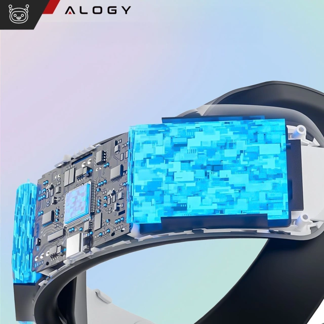 Regulowany wymienny pasek opaska Alogy Akumulator 12000 mAh do Meta Quest 3 Elite Color RGB