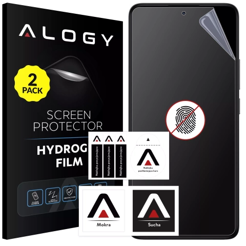 2x Folia "MATOWA" do Xiaomi POCO X6 / M6 Pro 4G Hydrożelowa Alogy HydroSkin Matte Pro™ na ekran do etui "BEZ ODCISKU PALCÓW"