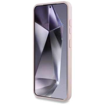 Samsung Galaxy S25 Plus Hülle Pink Karl Lagerfeld Silikon Doppelköpfe und Kreis MagSafe